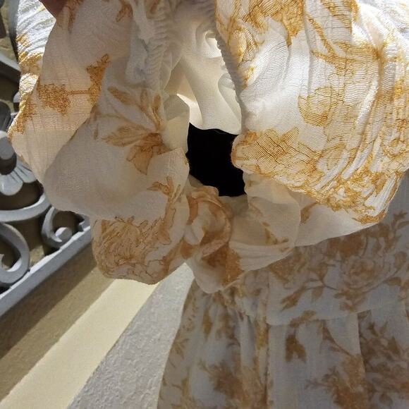 Blu Pepper L Tiered Dress Cottagecore Romantic Silhouette Pastoral Whimsical - Picture 5 of 9